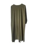 Gilli Size Large Green Faux Suede Open Front Duster Long Cardigan Top Photo 4