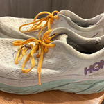 Hoka  Women's Cream Athletic Shoes with Yellow Laces Photo 0