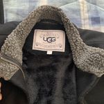 UGG  Australia Womens Shelley Fur Lined Leather Wool Blend Coat Jacket Black Sz M Photo 4