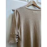 Sonoma Life + Style Embroidered Gem Embellished Short Sleeve Cardigan Large Brown Photo 7