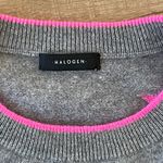 Halogen Gray Star Crewneck Cashmere Sweater Size S NWT Photo 3