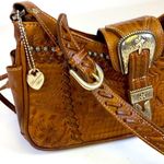 American West Tooled Leather Shoulder Bag Purse A27 Brown Photo 0