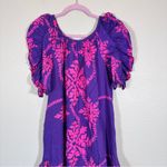 Vintage Hilo Hattie Purple Pink Floral Midi Hawaiian Dress Womens XS Ruffled 90s Photo 8