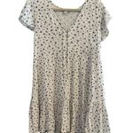 American Eagle  White Mini Dress Dainty Blue Floral Size Medium Photo 0