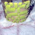 Vibrant Green and Gold Basket Photo 6