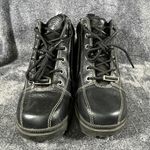 Milwaukee Black Leather Lace Up Motorcycle Boots Women size 9.5 Photo 1