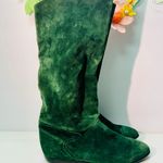 Mootsies Tootsies Vintage 80s  Green Suede Boots 8.5 Made In Yugoslavia Photo 1