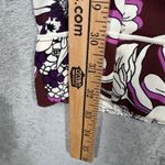 EXPRESS  Stylist Wide Leg Pants Womens 2L‎ Burgundy White Floral High Rise Boho Photo 12