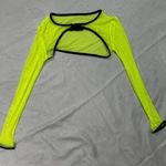 Rave Wonderland Neon Yellow Mesh Shrug Top Size L Photo 0