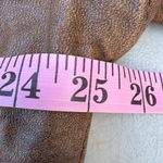 Vera Pelle Vintage  Italian Brown Leather Animal Print Zebra Luxury Long Coat Photo 14