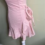 Princess Polly  Cottage Hill Light Pink Faux wrap ruffle Mini Dress, size 0 Photo 4