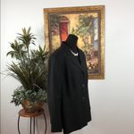 Kasper Women Jacket 18W Striped 3 Button Front Office Siren Preppy Formal Black Photo 2