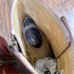 Frye • Patty Riding Bootie brown leather Redwood ankle boot heeled strap buckle Photo 5