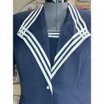 Dress 1980s Navy white sailor suit inspired details column dress Blue Size 8 Photo 2