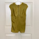 White House | Black Market Kenneth Cole Olive Green Twist Front Blouse.     Size-Large Photo 2
