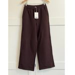 Everlane  Luxe Fleece Wide-Leg Sweatpant in Dark Chocolate, Size X-Small Photo 5