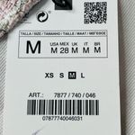 ZARA Tweed Cropped Top Pink Cream Gold Size Medium Photo 7