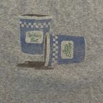 Aerie Rib-Knit Cropped T-Shirt Baby Tee Size Medium Coffe Print Photo 4