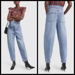 Ulla Johnson ππ Otto Jean Mid Wash Tie Front Button Fly High Rise 4 NWT Photo 7