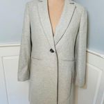 Banana Republic X Mario Bellucci Italian Wool Melton Grey Car Coat 6 Petite Photo 0