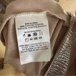 Sabina Musayev‎ Gold Metallic Shimmery Foil Oversized Dress Size Extra Small Silver Photo 7