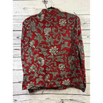 Women's PORTRAIT Red & Gray Floral Blazer XL Photo 5