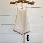 Nasty Gal Off White Drawstring Halter Top NWT - 2 Photo 5