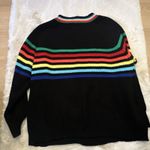 Unif Fantastic Fawn Sweater With Rainbow Stripes‎ size M Multicolor Photo 5
