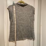 Tahari  Size M Gray Heather Mock Drape Neck Sleeveless Knit Pullover Top Photo 7