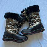 Cougar Canada Faux Fur Quilted Winter Boots Gold Size 6 Photo 2