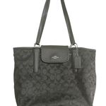 Coach ward signature tote bag nylon leather in gray taupe 33475 Photo 0