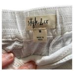 NWT Style and Co white babydoll tank top cotton/modal eyelet detail M Size M Photo 2