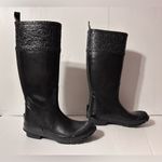 BOGS #52323 ANNE black tall waterproof rain boots women size 7 Photo 0