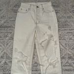 PacSun  Off White Distressed Dad Jeans Photo 1