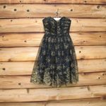 Jill Stuart Black Gold Floral Mini Dress Photo 4