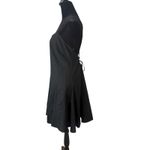 A New Day Black Mini Dress Open Back Size M Linen Blend Flowy Strappy NEW Photo 7