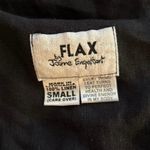 Flax  Size S 100% Linen Button Front Shirt Top Long Sleeves Black Oversized Fit Photo 2