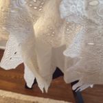 ZARA NEW White Eyelet Maxi Dress Open Back Large Photo 6