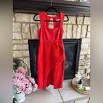 Anthropologie Maeve square neck maxi dress, red, 2P. Photo 3