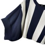 Trina Turk Horizon Sweater Blue White Striped Preppy Nautical NEW Womens Large Photo 1