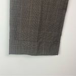 Ann Taylor Wool Glen Plaid Low Rise Cropped Cuffed Trouser Size 6 Taupe Plaid Photo 5
