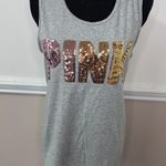 PINK - Victoria's Secret PINK Victoria’s Secret Sequin Ombré Logo Tank Top Size XS Photo 0