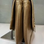 MCM Gold Leather Studded Flap Shoulder Bag Photo 4