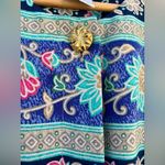 Vintage Lady Carol Midi Dress Floral Geometric Print 80s Boho Style Size 10 Photo 9