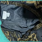 Black Tie Beaded Dress Size 10 Gold Flowers Vintage Cocktail‎ Party Photo 3