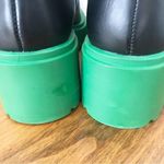 Steve Madden Hesitant Black Leather Platform Boot Midi Green Lug Sole Size 6 New Photo 6