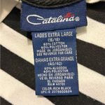 Catalina  Black and White Striped Sleeveless Top With Hoodie Photo 2