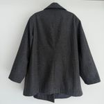 Vintage JG Hook Pea Coat Womens 22W Gray Wool Blend Double Breasted Quiet Luxury Photo 3