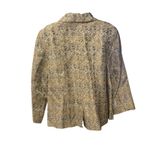 Chico's Womens Blazer Jacket Beige Gold Paisley Pattern Size 3 Photo 1