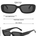 Rectangle Sunglasses for Women Men Trendy Retro Fashion Sunglasses UV 400 Protection Square Frame Photo 4